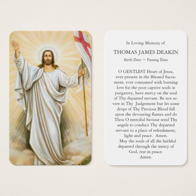 Cartes de prière | Jésus 2 (Devant & derrière)