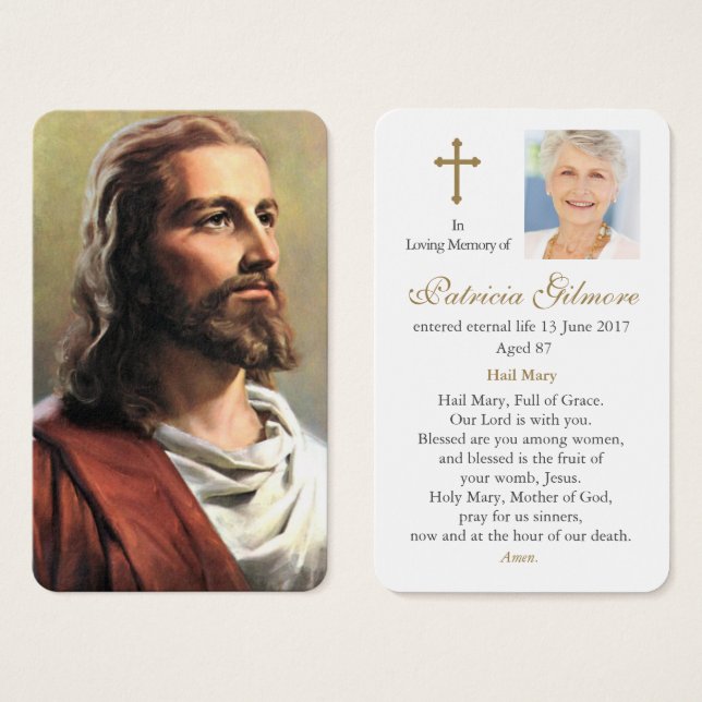 Cartes de prière | Jésus Christ (Devant & derrière)