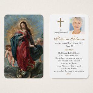 Cartes de prière   L'Immaculée Conception