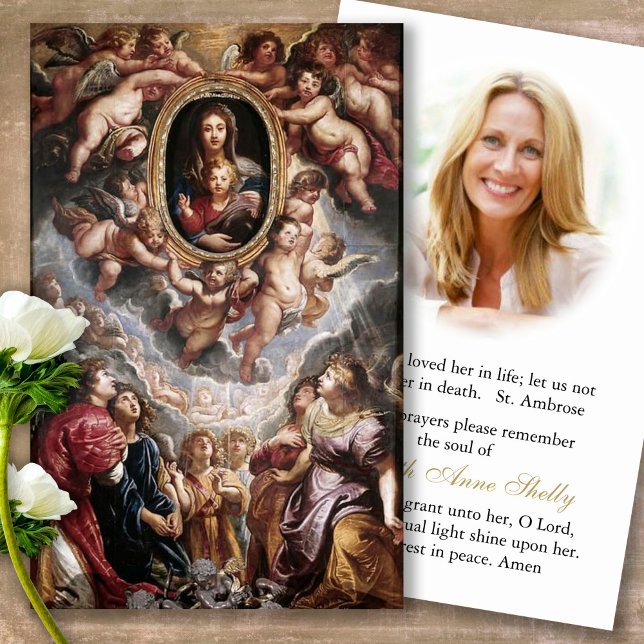 Cartes de prière | Madonna Della Vallicella (catholic, religious, celebration of life, in loving memory of, prayer cards for bereavement)