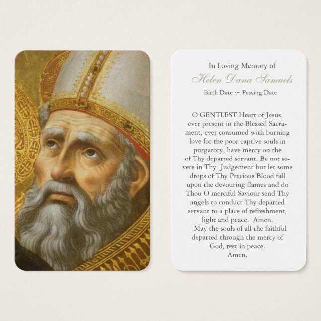 Cartes de prière | St Augustine 7 (Devant & derrière)