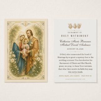 Cartes de prière traditionnelles catholiques pour