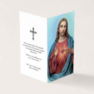 Cartes de prières catholiques | Coeur le plus aima