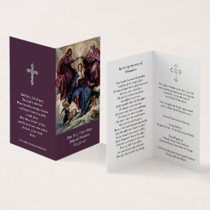 Cartes de prières catholiques Coronation