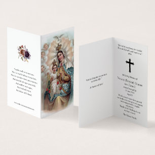 Cartes de prières catholiques Mary ne pleure pas
