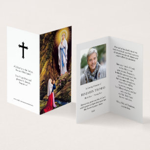 Cartes de prières catholiques Notre Dame Lourdes
