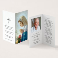 Cartes de prières catholiques | Vierge au Chapelet