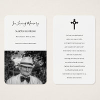 Cartes de prières commémoratives