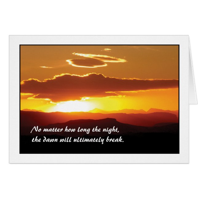 Cartes de prison - l'aube se cassera (Devant horizontal)