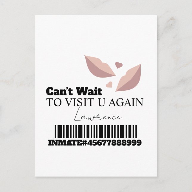 Cartes de prison Visite à distance (Devant)