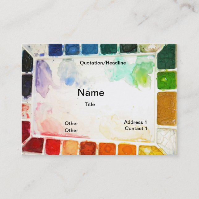 Cartes de professeur et de peintre d'art (Devant)