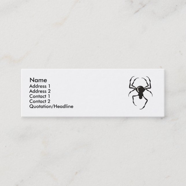 Cartes de profil araignée (noire) (Devant)