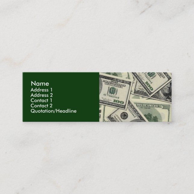 Cartes de profil d'argent/affaires (Devant)