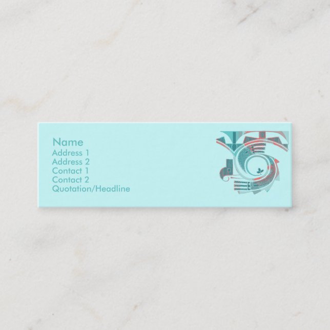 Cartes de profil d'aube de turquoise (Devant)