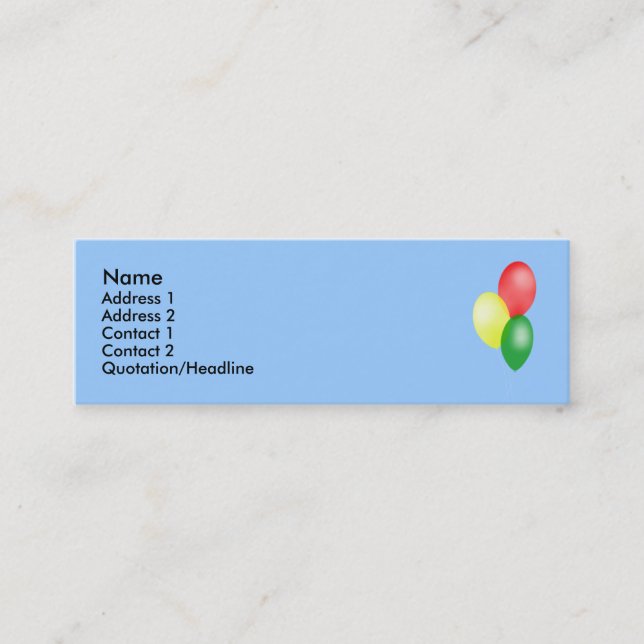 Cartes de profil de ballons (Devant)
