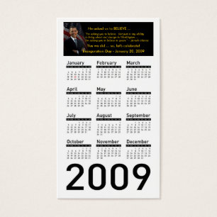 Cartes de profil de calendrier de l'inauguration