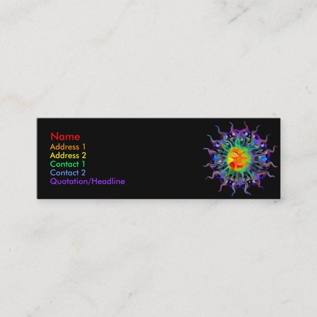 Cartes de profil de Chakra Sun (Devant)