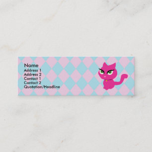 Cartes de profil de chaton rose
