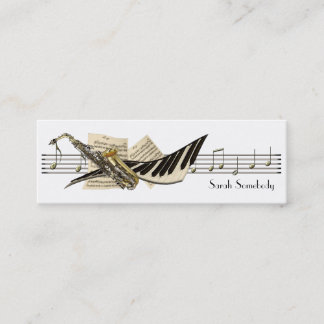 Cartes de profil de conception de musique mini