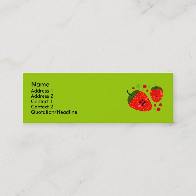 Cartes de profil de fraise (Devant)