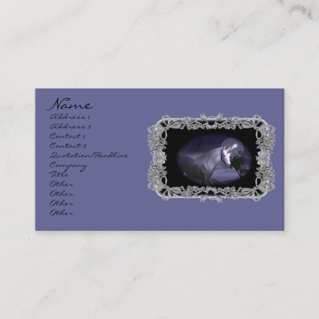 Cartes de profil de la licorne magique par Dragonc (Devant)