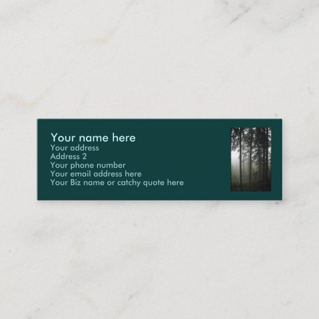 Cartes de profil de la nature "FOREST MIST" (Devant)