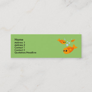 Cartes de profil de poisson mignon