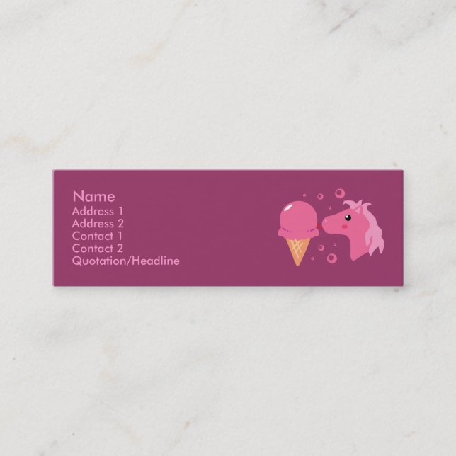 Cartes de profil de poney de glace (Devant)