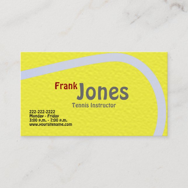 Cartes de profil de tennis (Devant)
