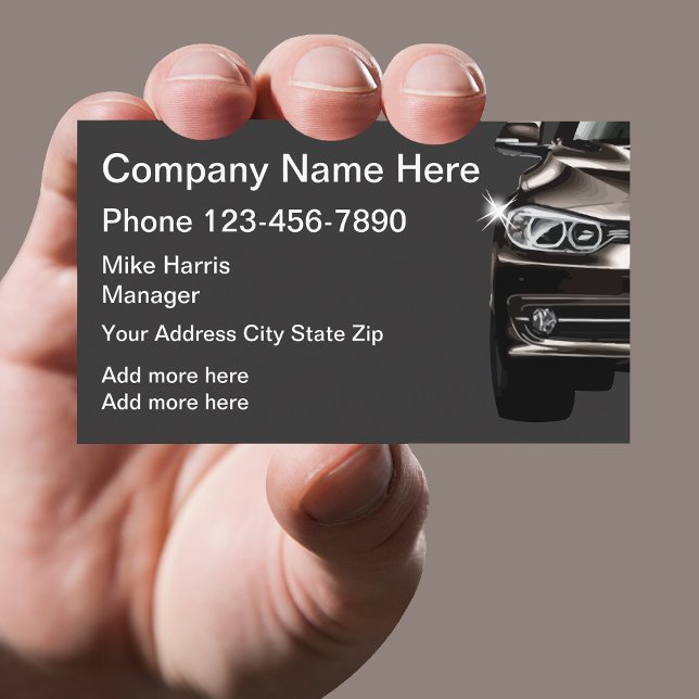 Cartes de profil d'entreprise automobile (Créateur téléchargé)