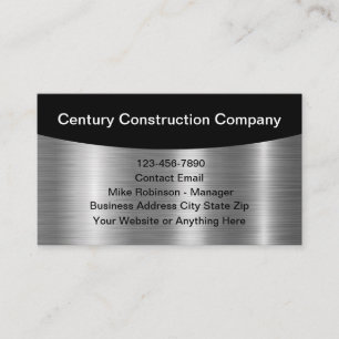 Cartes de profil d'entreprise de construction élég