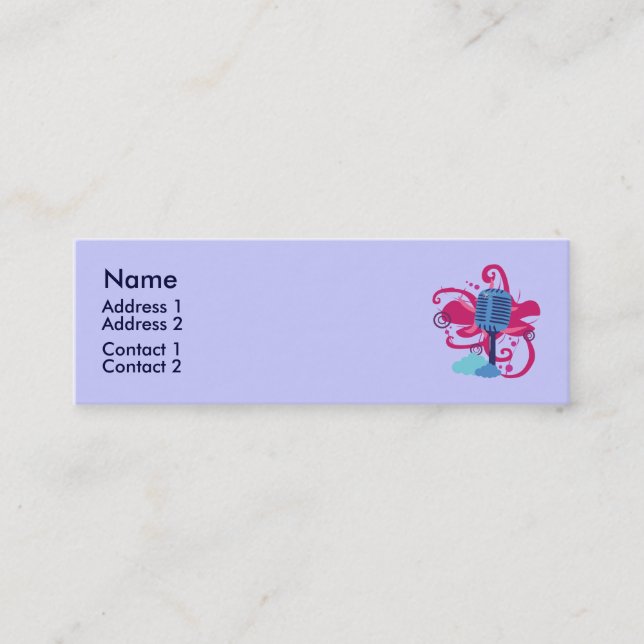 Cartes de profil d'explosion d'art au microphone (Devant)