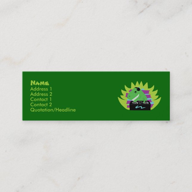Cartes de profil Dj-asaurus Rex T-Rex DJ (Devant)