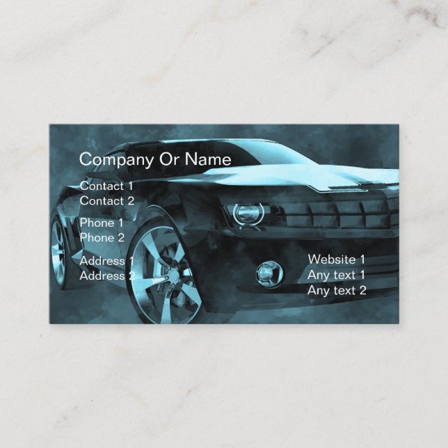 Cartes de profil pour les entreprises automobiles (Devant)