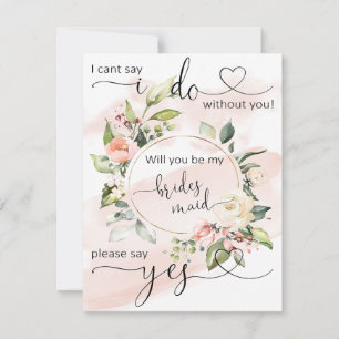 Cartes de proposition de Bridesmaid