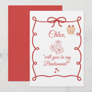 Cartes de Proposition de Demoiselle d'Honneur de M