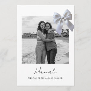 Cartes de proposition de photo de demoiselle d'hon