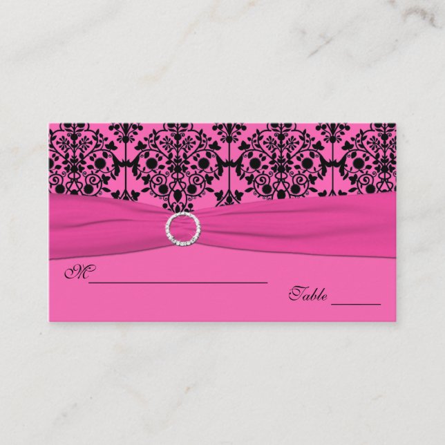 Cartes de puces Damas rose et noir (Devant)
