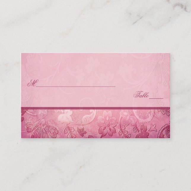 Cartes de rangement rose floral (Devant)