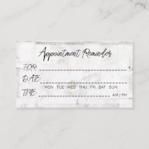 Cartes de rappel de rendez-vous Salon de coiffure