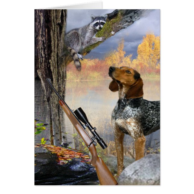 Cartes de raton laveur d'arbres de chien de (Devant)