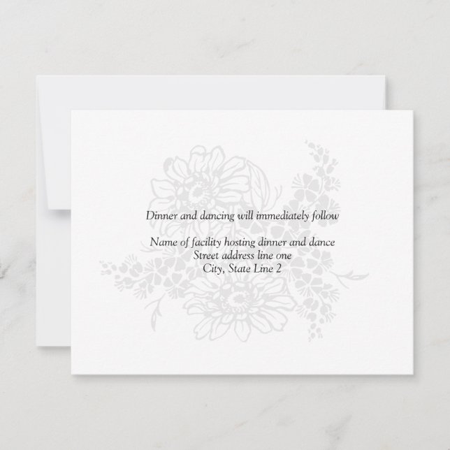 Cartes de réception (Devant)