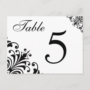 Cartes de réception de mariage de nombre de