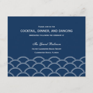 Cartes de Réception de Mariage Love Doves - Nuit