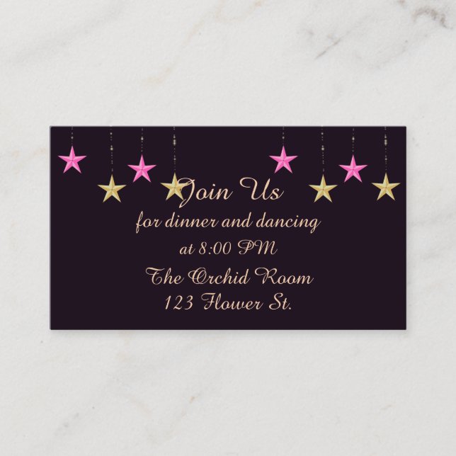 Cartes De Réception Des Nuits Arabes (Devant)