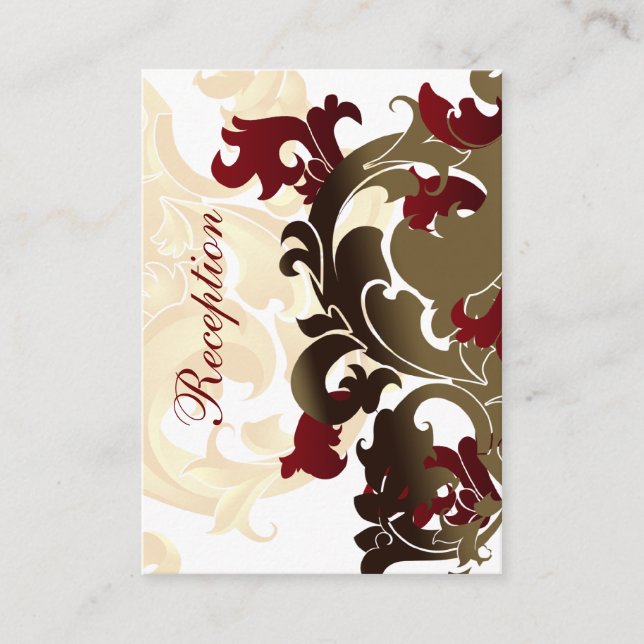 Cartes de réception mariage en or rouge (Devant)