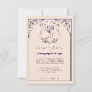 Cartes de réception Mariage Tarot Cristaux Coeurs