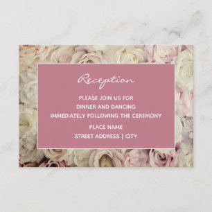 Cartes de réception rose et Rose ancienne rose mar