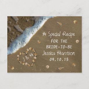 Cartes de recette de Fête de la mariée de plage de