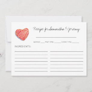 Cartes de recette de Fête des mariées Coeur